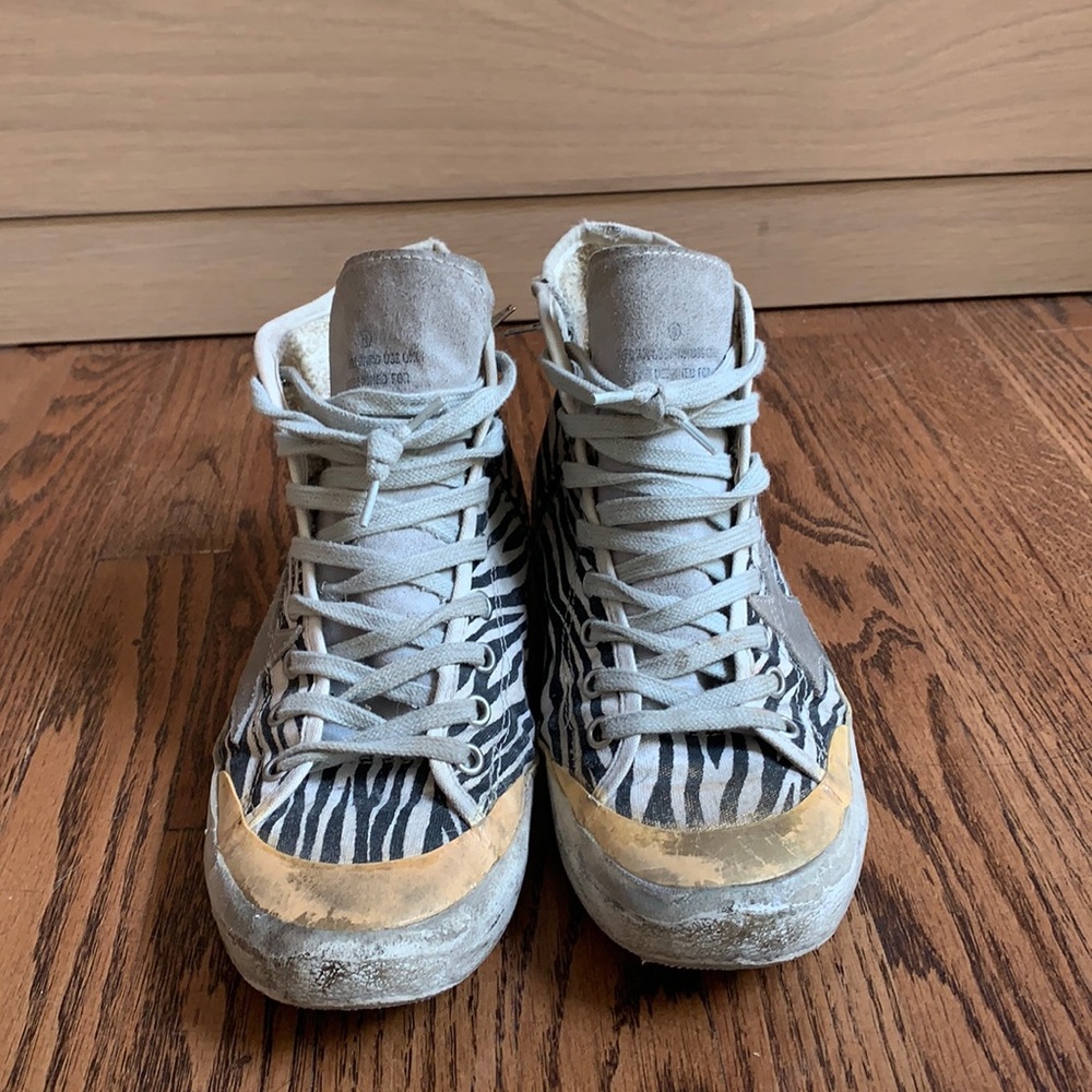 Zebra striped Golden Goose High top Sneaker
